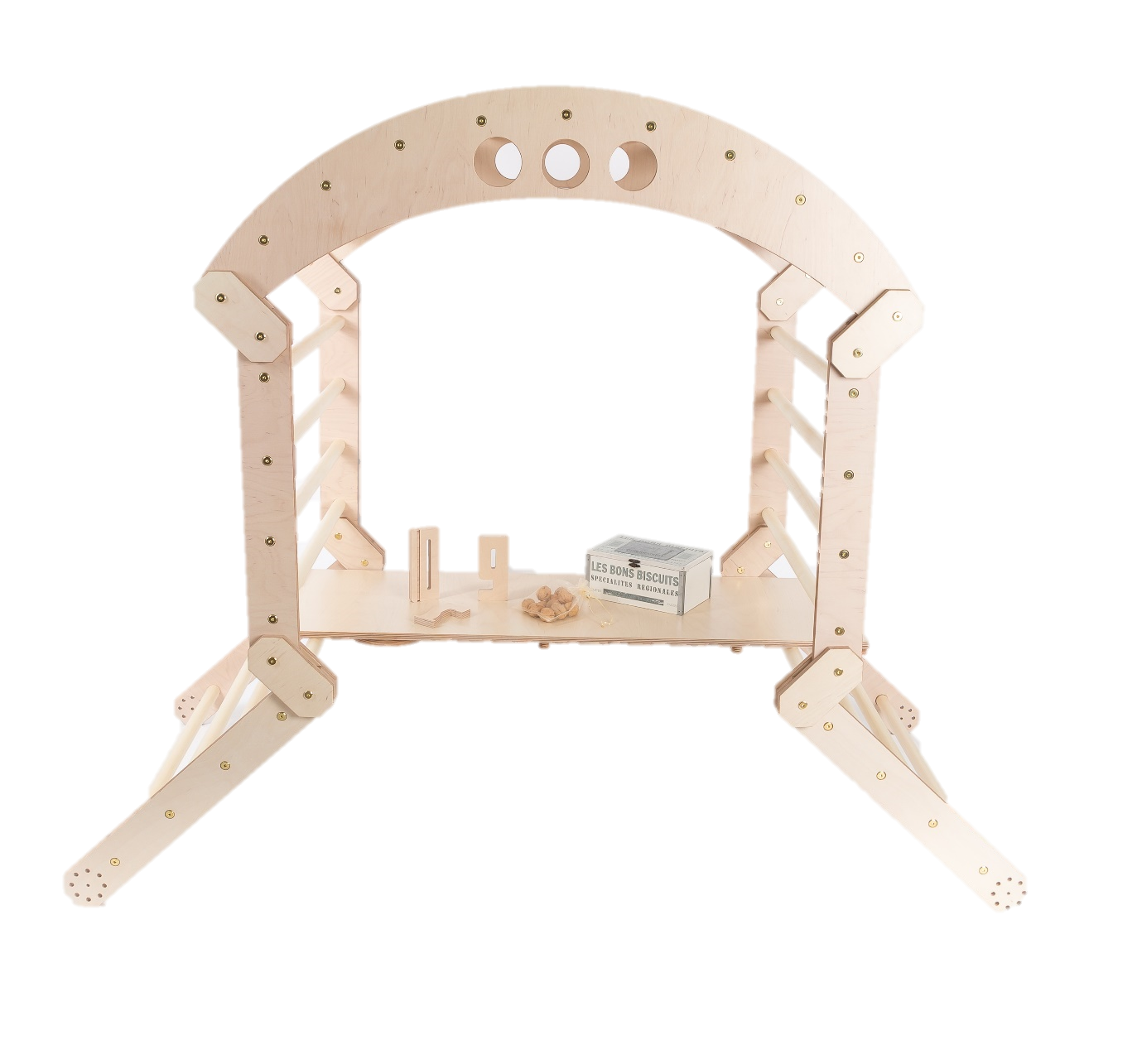 Luula HILLTOWN CLIMBER Pikler's triangles climbing playground set with ramp