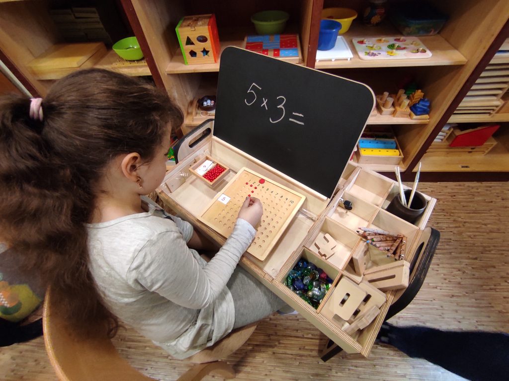 Children's learning in the center of Montessori education |  Montessori Materials Math Toys Multiplication Division Board Games for Children Wooden Math Toys Preschool